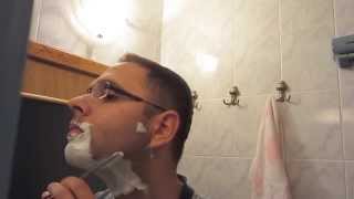 58 Henckels straight razor shave [upl. by Voletta]