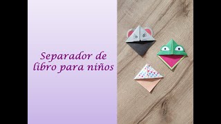 ¡Haz que la lectura sea más divertida Tutorial de separadores de 📚 libros para niños [upl. by Drona449]