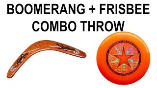 Boomerang and Frisbee Throw  Original Boomerang  Frisbee Combo Throw [upl. by Pagas]