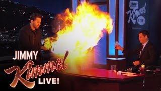 David Blaine Magic Tricks on Jimmy Kimmel Live PART 2 [upl. by Keeryt195]