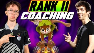 RANK 11 Dota 2 player coaches Grubby on Hoodwink [upl. by Anelagna]