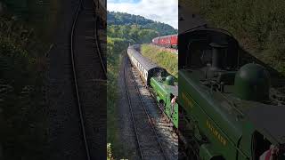 Llangollen stream railway Wales llangollen streamtrain streamrailway sunshine [upl. by Allemac281]