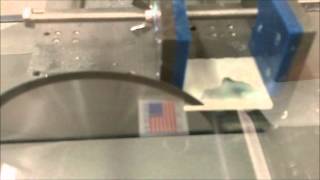 cutting ceramic substrate with linear feed [upl. by Nyrrad]