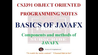 BASICS OF JAVAFX NOTES  CS3391 OBJECT ORIENTED PROGRAMMING NOTES  2021 REGULATION CSE [upl. by Apps]