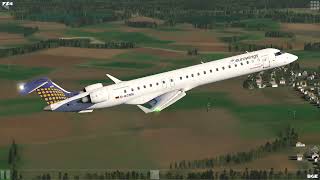 AEROFLY FS 4 CRJ900  Ingolstadt Germany Airport Takeoff [upl. by Ardnasella]