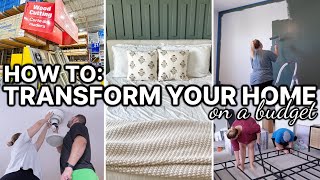 EASY DIYS TO TRANSFORM YOUR HOME 🏡 BIG Home Improvements  DIY Accent Wall  Changing Ceiling Fans [upl. by Coleville]