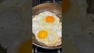 Fried Eggs Darto Carbon Steel Pan cooking breakfast [upl. by Dennison]