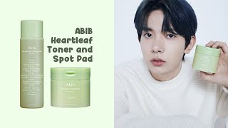 ABIB Heartleaf Spot pad Calming Touch and Calming Toner Skin Booster [upl. by Chobot]