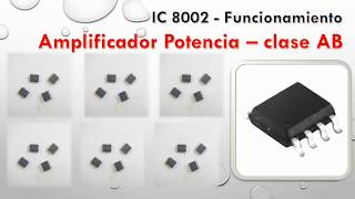 AMPLIFICADOR DE AUDIO  Funcionamiento Integrado IC 8002 [upl. by Deutsch]