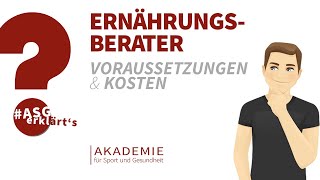 Was kostet eine Ausbildung zum Ernährungsberater ASG erklärts 2021 [upl. by Aleka]