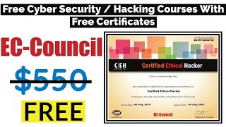 Free Certification of Cyber Security  100  Free😍🔥  By EC Council  💯 [upl. by Anerak492]