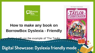 Digital Showcase Dyslexia Friendly mode on BorrowBox [upl. by Ardnoed]