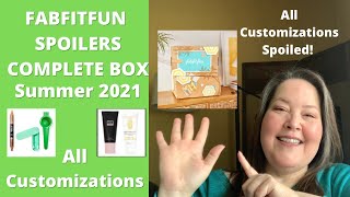 FabFitFun Spoilers COMPLETE BOX Summer 2021  All Customizations [upl. by Anyal166]