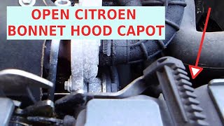 How to Open Citroen C3 BonnetHood Citroen Picasso 3 NonBroken [upl. by Fineman]