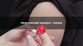 Intramuskulær injeksjon vaksine [upl. by Anoyet]