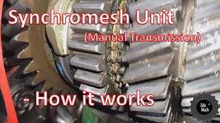 Synchromesh unit Manual Car Transmission  How it works [upl. by Esidarap]