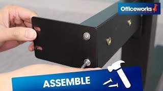 How to Attach Brackets to your Stilford S2 Sit Stand Electric Desk [upl. by Nuahsar]