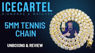 ICECARTEL Stunning Affordable 5mm Moissanite Tennis Chain Unboxing amp Review [upl. by Feledy]