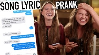 SONG LYRIC PRANK ON BEST GUY FRIEND Gone Wrong [upl. by Nirehs]