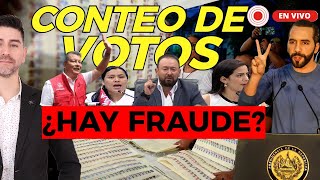 OPOSICIÓN DE BUKELE DENUNCIA FRAUDE CONTEO DE VOTOS EN VIVO DESDE EL SALVADOR [upl. by Carlen]