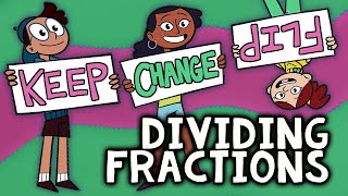 Dividing Fractions with KEEP CHANGE FLIP  Fractions Rap Song [upl. by Esirehc]