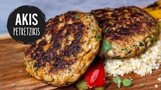 Chicken Burger Patties  Akis Petretzikis [upl. by Nyrual]