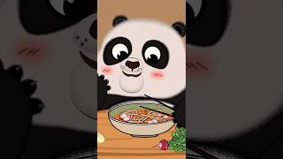 Cute Panda eating noodles😋mukbang animation shorts [upl. by Fein]