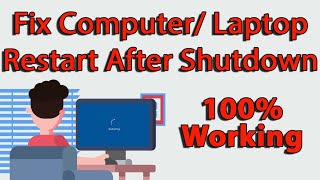 How to Fix Windows 10 ComputerLaptop Restarts After Shutdown 2023 [upl. by Athenian974]