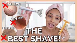 The BEST shaving routine  how prevent ingrown hairs strawberry legs razor bumps amp razor burn [upl. by Chap]