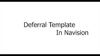 Deferral Template In Navision [upl. by Eidnarb483]