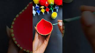 Beautiful diya decoration ideas 😱diyadecor diwalidecoration diy youtubeshorts craft trending ✨ [upl. by Piane132]