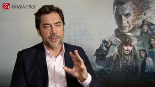 Javier Bardem PIRATES OF THE CARIBBEAN SALAZARS REVENGE Interview [upl. by Aissenav]