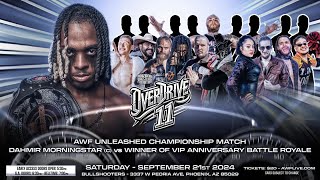 DAHMIR MORNINGSTAR c vs Damian Black  OVERDRIVE 11  AWF UNLEASHED CHAMPIONSHIP MATCH [upl. by Ledniahs]