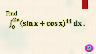 Integral ∫ sin x  cos x11 dx limit 0 to 2pi 📚📖🖋 [upl. by Libby]