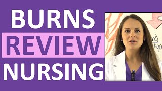 Burns Nursing Care Treatment Degrees Pathophysiology Management NCLEX Review [upl. by Otila976]