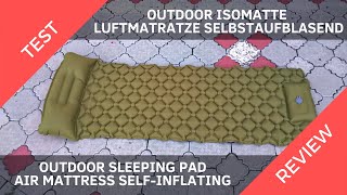 Isomatte Camping Outdoor Luftmatratze Selbstaufblasend  TestReview  RucksackGuidede [upl. by Aretha]