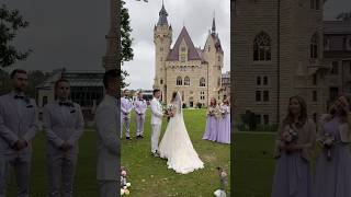 Our wedding ceremony 🏰🥹💍 wedding castle wesaidyes couple [upl. by Debbee]