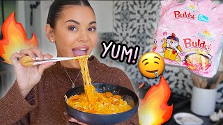 Spicy Creamy Carbonara Ramen Recipe  Mukbang  My Comfort Meal 🍜🔥 [upl. by Lubeck]