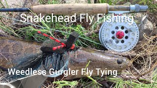 Weedless Gurgler Fly Tying amp Field Test  Snakehead Fly Fishing [upl. by Phelps3]