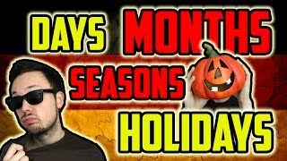 Days Months Seasons and Holidays  Learn German for Beginners  Lesson 6 [upl. by Acinomaj]