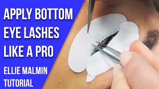 Bottom Eyelash Extensions  HowTo with Ellie Malmin [upl. by Atin]