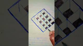 3D geometrical 😉😆 ✍️3dart geometrical pen drawing shortfeed youtube [upl. by Drahnreb858]