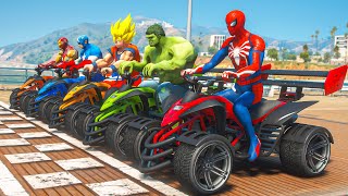 SpiderMan amp Superheroes Street Blazer Racing EVENT on Beach Challenge  GTA 5 Mods Ep503 [upl. by Pepin]