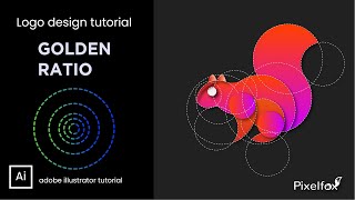 Golden ratio circlesGolden circle logo design  tutorialadobe illustrator [upl. by Alimaj]