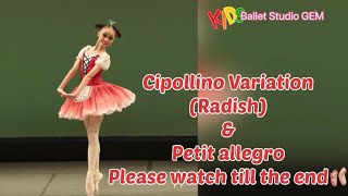 Ballet Cipollino VariationRadish amp Petit Allegro balletstudiogem [upl. by Lugo]