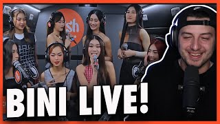 BINI performs quotCherry On Topquot LIVE on the Wish USA Bus REACTION [upl. by Aimak]