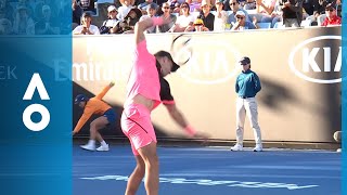 Epic racquet smash from Borna Coric  Australian Open 2018 [upl. by Earla]