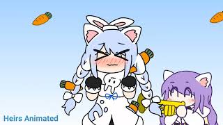 Pekoras Sad Cat Dance【Hololive Animation  PekoMoona】 [upl. by Kciremed728]