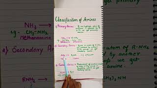 Amines Organic Chemistry 12th video 1 chemistry ytshorts shortvideo [upl. by Sirraf]