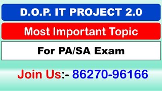 DOP IT Project 20  MOST IMPORTANT TOPIC FOR PASA EXAM  FOR REGULAR CLASSES WATSAPP 8627096166 [upl. by Nitfa]